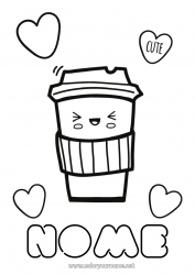 Disegno gratuito Carino Kawaii Caffè Tè Bevanda Soda