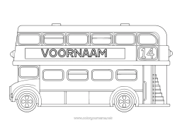 Gratis tekening Voertuigen Londen Verenigd Koninkrijk Bus, autocar Openbaar vervoer over land