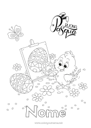 Disegno gratuito Arte Uova di Pasqua Pasqua Messaggio di 