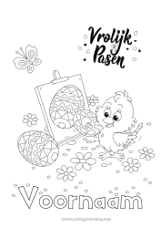 Gratis tekening Kunst Paaseieren Pasen 