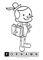 Gratis teckning Pinocchio Sago berättelse Mellannivå färgläggningar Bok Läsning Sagor för barn