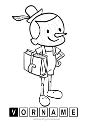 Kostenlose Malvorlage Pinocchio Märchen Mittelstufenmalvorlagen Buch Lesen Märchen für Kinder