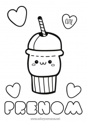 Coloriage gratuit Mignon Kawaii