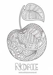 Disegno gratuito Mandala Estate Cibo Ciliegia Frutta Colorazioni complesse