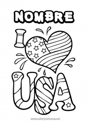 Dibujo libre Estados Unidos Inscripción 