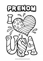 Coloriage gratuit USA 