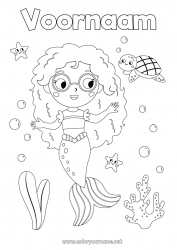 Gratis tekening Zee Vis Zeemeermin Zeedieren