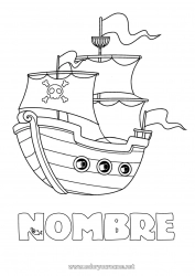 Dibujo libre Pirata Vehículos Barco Vehículos marítimos
