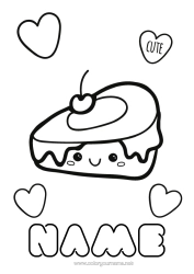 Free colouring Cute Cute Food Treats, sweets