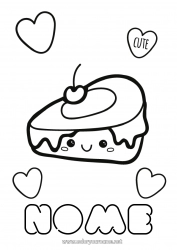 Disegno gratuito Carino Kawaii Cibo Dolci, zuccherini