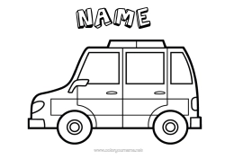 Free colouring Vehicles Car Police Easy colouring pages Police vehicles Emergency and rescue vehicles Cars, vans and motorhomes Security Occupations
