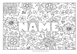 Free colouring Flowers