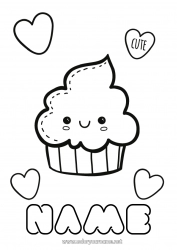 Free drawing Cute Kawaii Food Treats