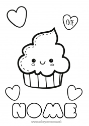 Disegno gratuito Carino Kawaii Cibo Dolci, zuccherini