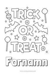 Gratis färgläggning Godis Ett godis eller ett spratt? Halloween