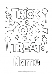 Free drawing Sweets Trick or treat Halloween