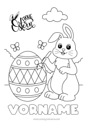 Kostenlose Zeichnung Kunst Kawaii Hase Tier Ostereier Ostern 