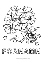 Gratis färgläggning Blommor Klee Sankt Patriks fest