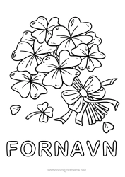 Gratis fargelegging Blomster Klover St. Patricks festdag