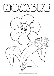 Dibujo libre Flores Primavera Mariposa Animales Dibujos fáciles para colorear Insectos