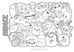 Free colouring Cute Cute