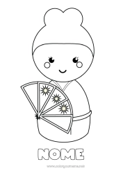 Desenho grátis Brinquedos Japão Quimono Jogos e brinquedos Boneca
