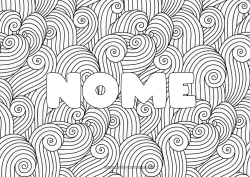Disegno gratuito Mandala Estate Mare Nome decorato Zentangle Sfondo decorativo Onde