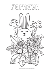 Gratis tegning Blomster Vår Kanin Dyr Liljekonvall 1. mai Skogsdyr