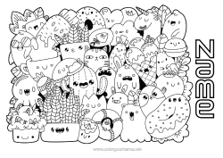 Free colouring Cute Cute