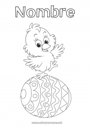 Dibujo libre Primavera Pollito Animales Huevos de Pascua Pascua de Resurrección Animales de granja