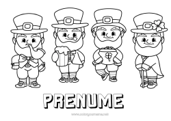 Desen liber de colorat Irlanda Sărbătoarea Sfântului Patrick Leprechaun Băutură Bere