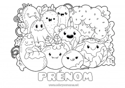 Dessin gratuit Mignon Kawaii Nourriture Légumes