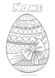 Free colouring Children's activities Easter eggs Easter Large Easter egg