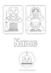 Colouring to customise Fairy Tale Roll Flatcake Children's Tales
