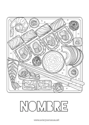 Dibujo libre Alimento Japón Sushi Animales marinos o acuáticos Gamba