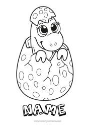 Colouring to customise Cute Dinosaurs Dragon Animal Dragons, Unicorns, And Fantastical Creatures Baby Egg
