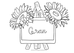 Free colouring Flowers Spring