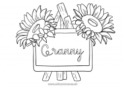 Child coloring page Flowers Spring