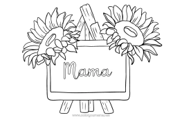 Pagină de colorat pentru copii Flori Primăvară