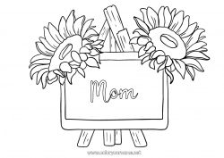 Child coloring page Flowers Spring