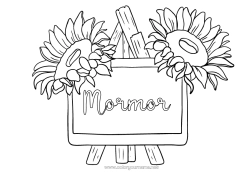 Färgläggningssida för barn Blommor Vår