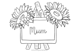 Free colouring Flowers Spring
