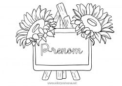 Coloriage enfant Fleurs Printemps