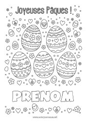 Coloriage gratuit Oeufs de Pâques Pâques 