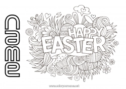 Free drawing Mandala Spring Easter eggs Easter 