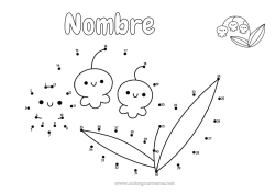 Dibujo libre Flores Primavera Actividades para niños Une los puntos Suerte Lirio de los valles 1 de mayo Une los Números