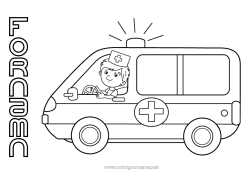 Gratis teckning Fordon Ambulans Räddnings- och nödsituationfordon