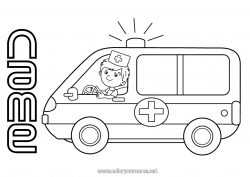 Free drawing Vehicles Ambulance Rescue and Emergency Vehicles