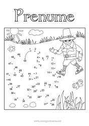 Pagină de colorat gratuită Activități pentru copii Puncte de conectat Trifoi Irlanda Sărbătoarea Sfântului Patrick Numere de Conectat