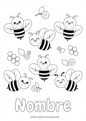 Colorear gratis Animales Abeja Insectos